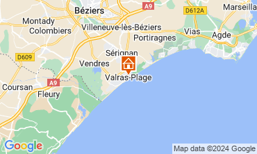 Mapa Valras-Plage Estudio 10164