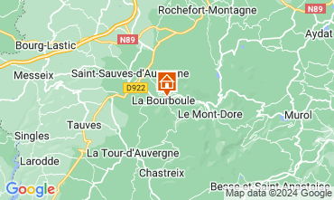 Mapa La Bourboule Casa rural 57606