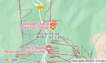 Mapa Les 2 Alpes Chalet 128566