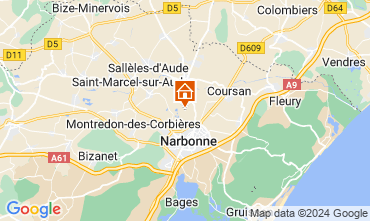 Mapa Narbonne Casa rural 94627