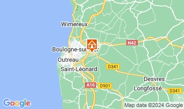 Mapa Boulogne/mer Casa rural 128189
