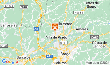 Mapa Braga habitacin de huspedes 128499